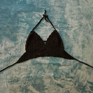 STYLISH Black Crotchet Top #Crotchet #Black #BikiniTop #Summer #Stylish